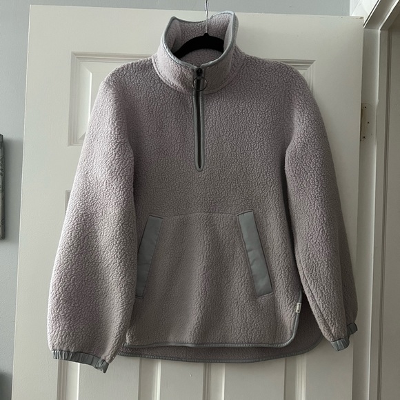 Madewell Sherpa 1/4 zip pullover - Picture 3 of 4